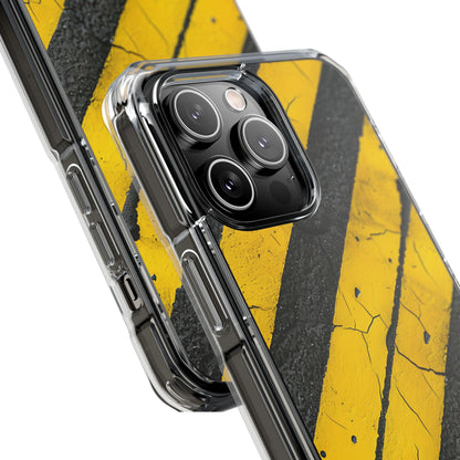 Yellow Stripe Distress iPhone 14 Pro Max Case - Impact