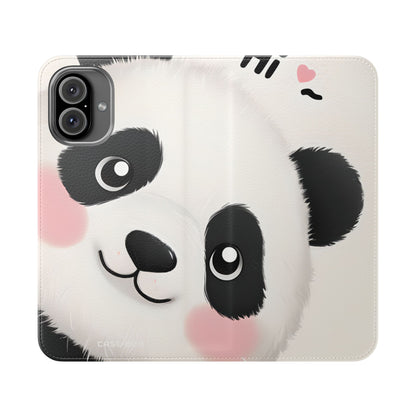 Peeking Panda Blush - iPhone 16 Plus Case - Portemonnee