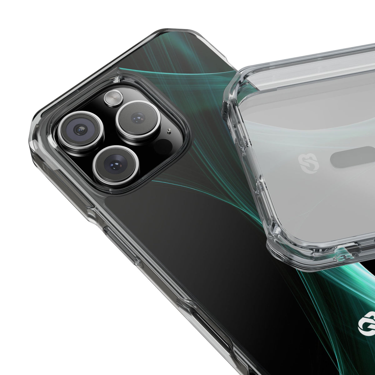 Emerald Lumen · Clear Impact Magnetic Phone Case for iPhone · Green