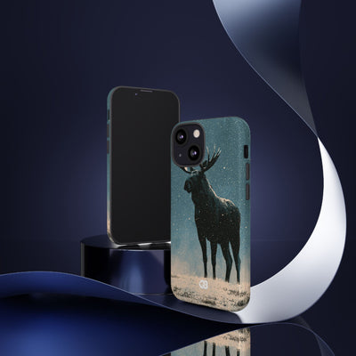 Nordic Boreal Moose · Tough Phone Case for iPhone · Blue