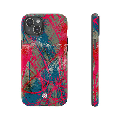 Neon Static Drip · Tough Phone Case for iPhone · Pink
