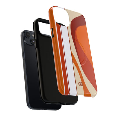 Orange Tough 2.0 Magsafe Phone Case for iPhone - Terracotta Metro Line