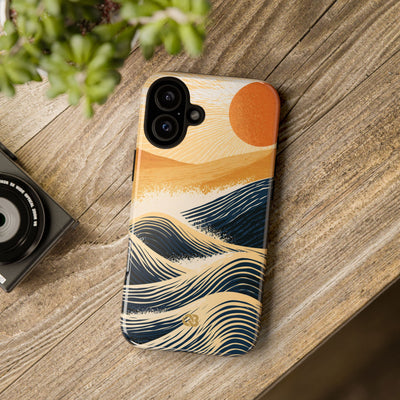 Blue Tough Phone Case for iPhone - Kyoto Cresting Tide