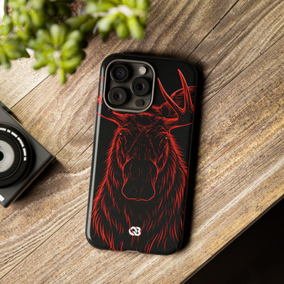 Nordic Moose Contour · Tough Phone Case for iPhone · Red