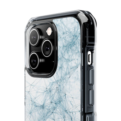 Blue Impact MagSafe Phone Case for iPhone - Glacial Neural Web