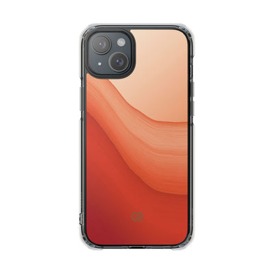 Terracotta Flow · Clear Impact Magnetic Phone Case for iPhone · Orange