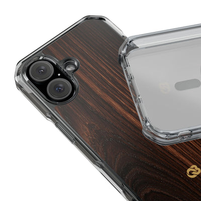 Brown Impact MagSafe Phone Case for iPhone - Burnished Mahogany Grain