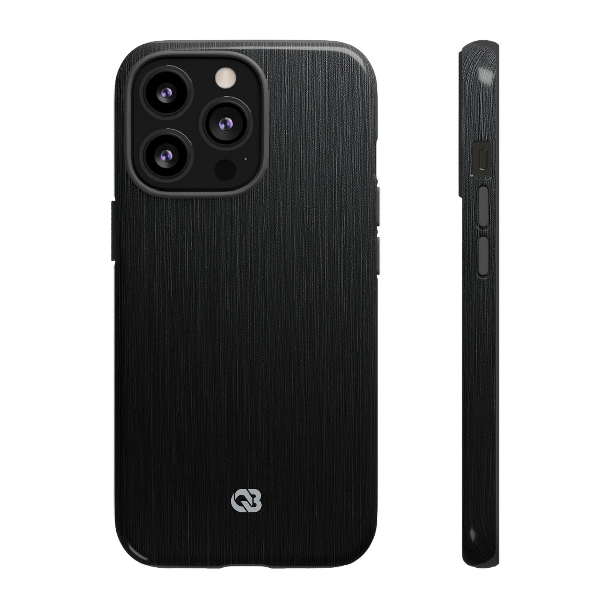 Obsidian Brushed Steel · Tough Phone Case for iPhone · Black