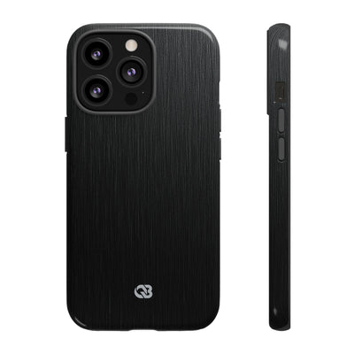Obsidian Brushed Steel · Tough Phone Case for iPhone · Black