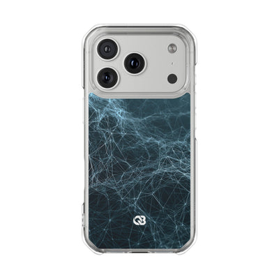 Teal Impact MagSafe Phone Case for iPhone - Arctic Neural Mesh