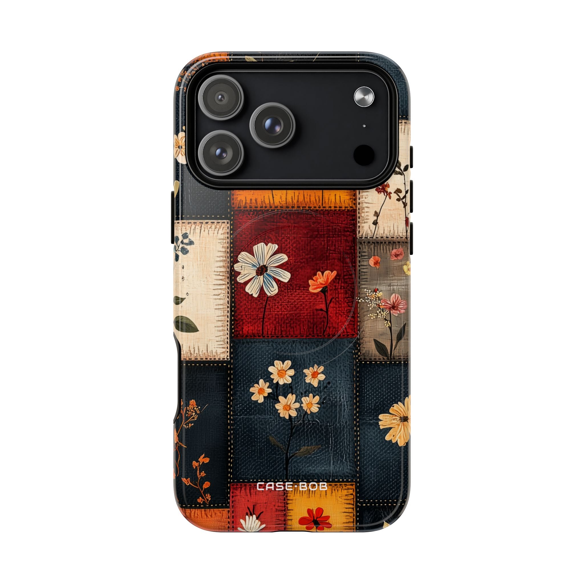 Patchwork Blooms iPhone 17 Pro Max Case - Tough+ - CASE•BOB