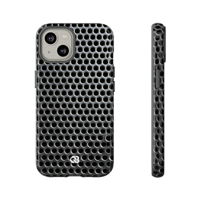 Brushed Perforated Steel · Tough Phone Case for iPhone · Silver