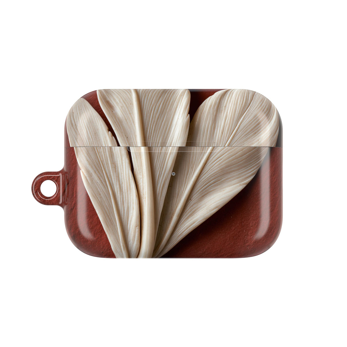 Carved Ivory Plume · Hard Case for AirPods & AirPods Pro · Red