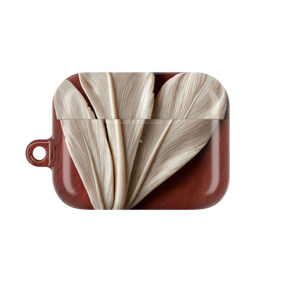 Carved Ivory Plume · Hard Case for AirPods & AirPods Pro · Red