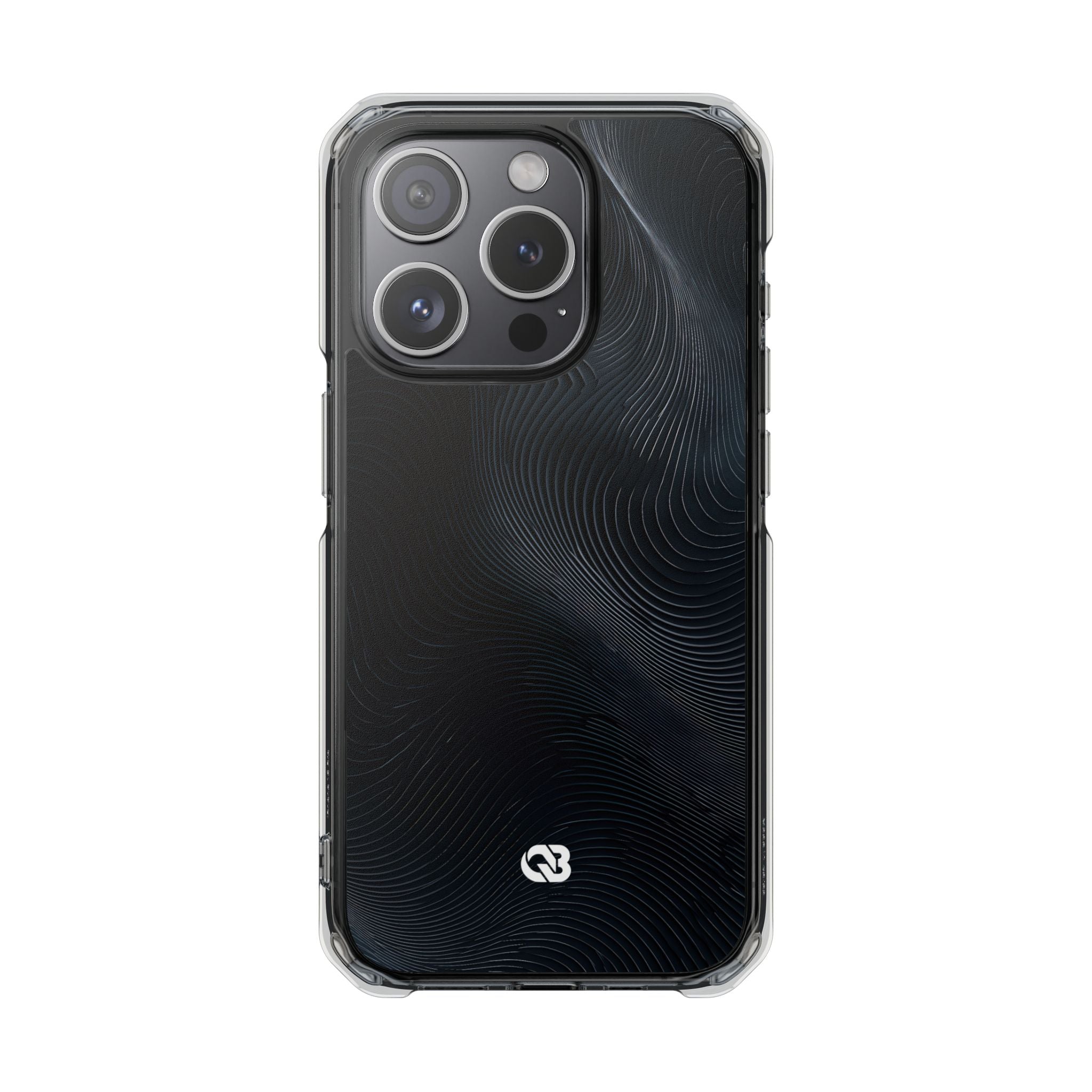 Black Impact MagSafe Phone Case for iPhone - Obsidian Ridge Flux