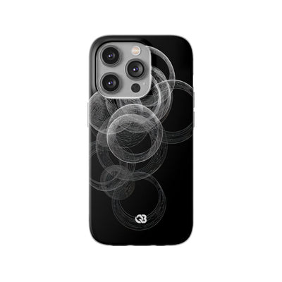 Black Lite Phone Case for iPhone - Kinetic Wireframe Orbit