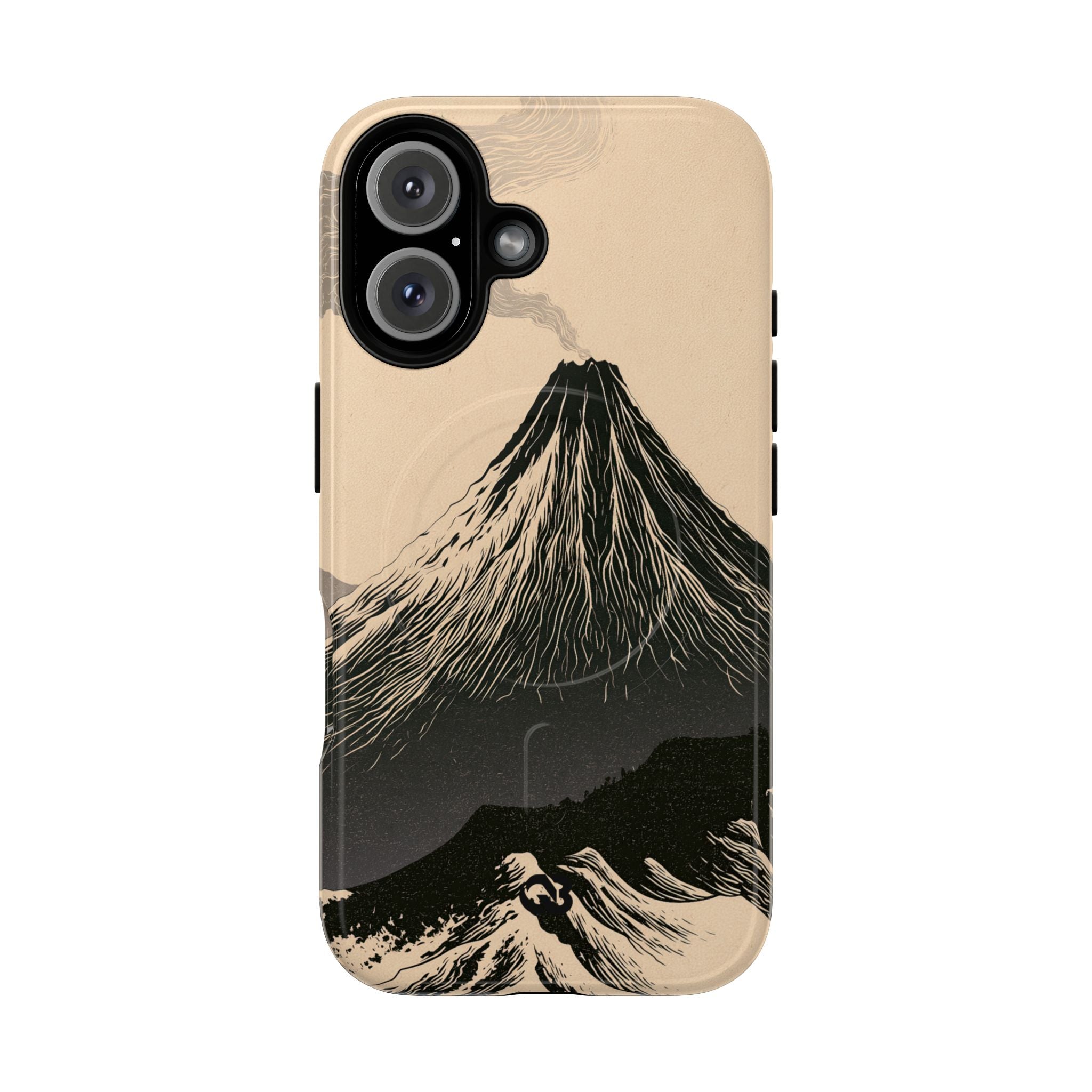 Beige Tough 2.0 Magsafe Phone Case for iPhone - Obsidian Ink Summit