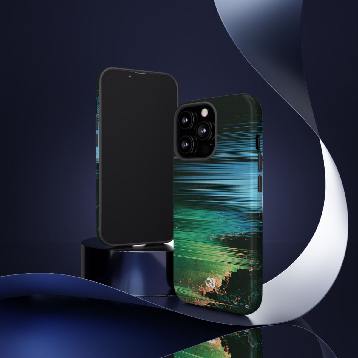 Digital Shoreline Drift · Tough Phone Case for iPhone · Teal