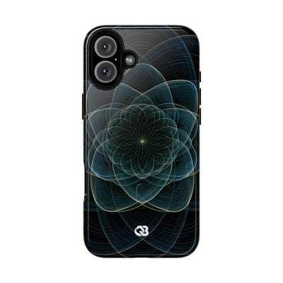 Blue Tough 2.0 Magsafe Phone Case for iPhone - Celestial Wireframe Bloom