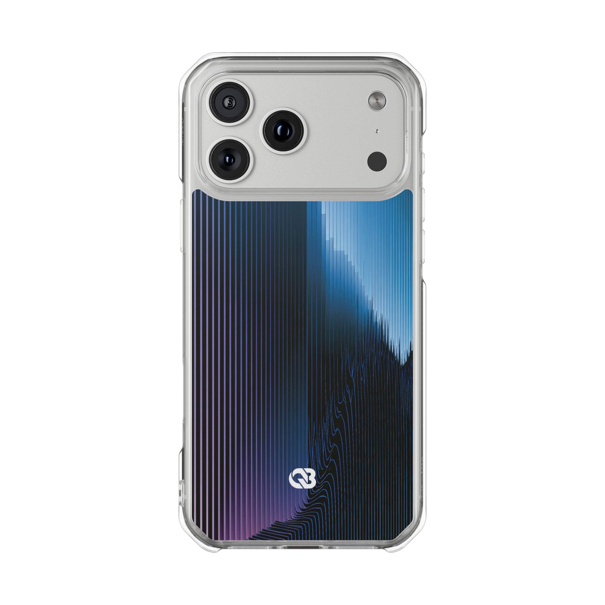 Blue Impact MagSafe Phone Case for iPhone - Indigo Distortion Wave