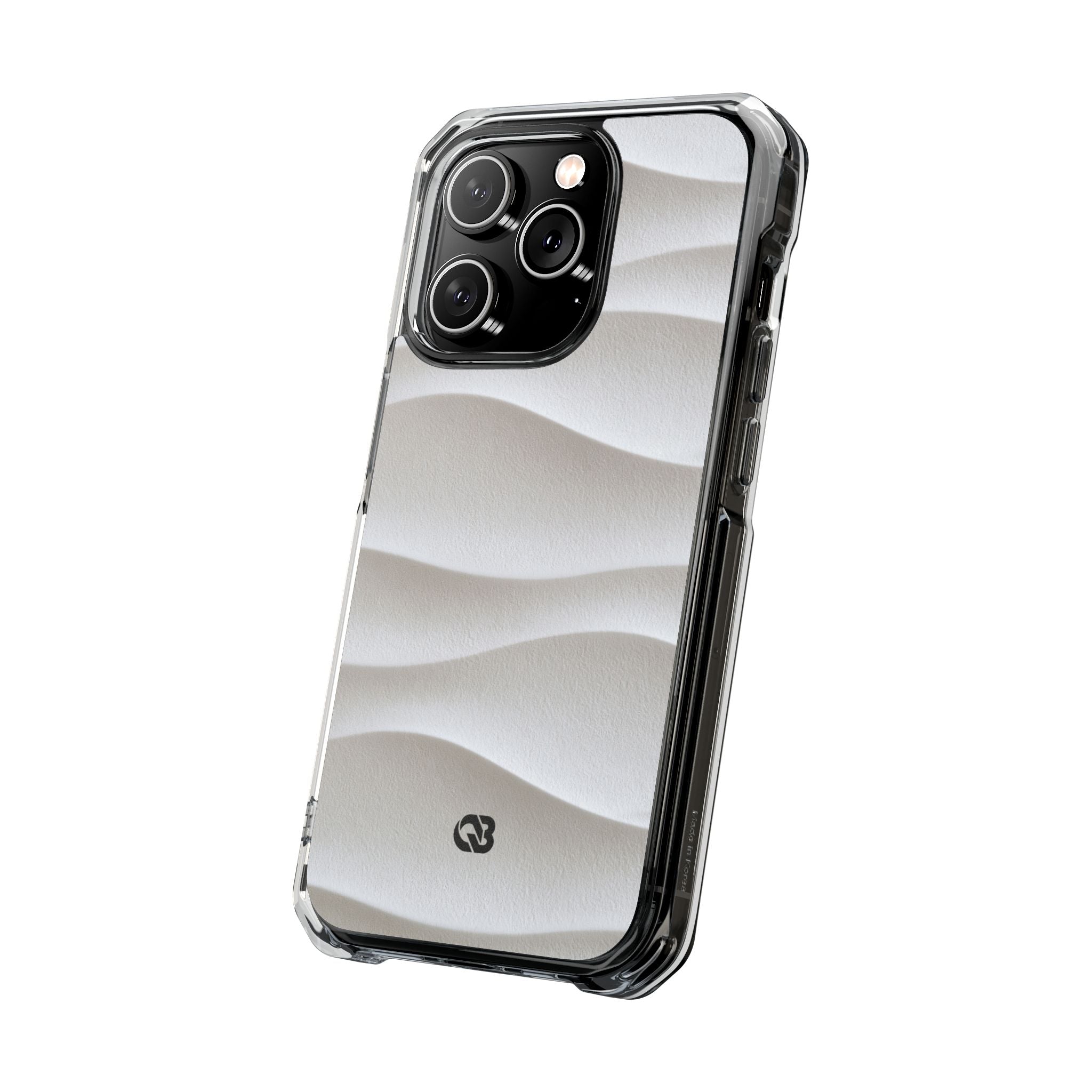 White Impact MagSafe Phone Case for iPhone - Arctic Flow Ridges