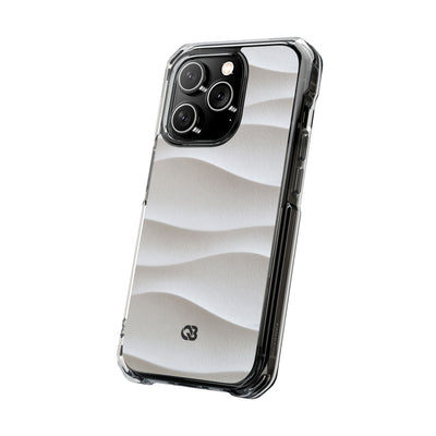 White Impact MagSafe Phone Case for iPhone - Arctic Flow Ridges