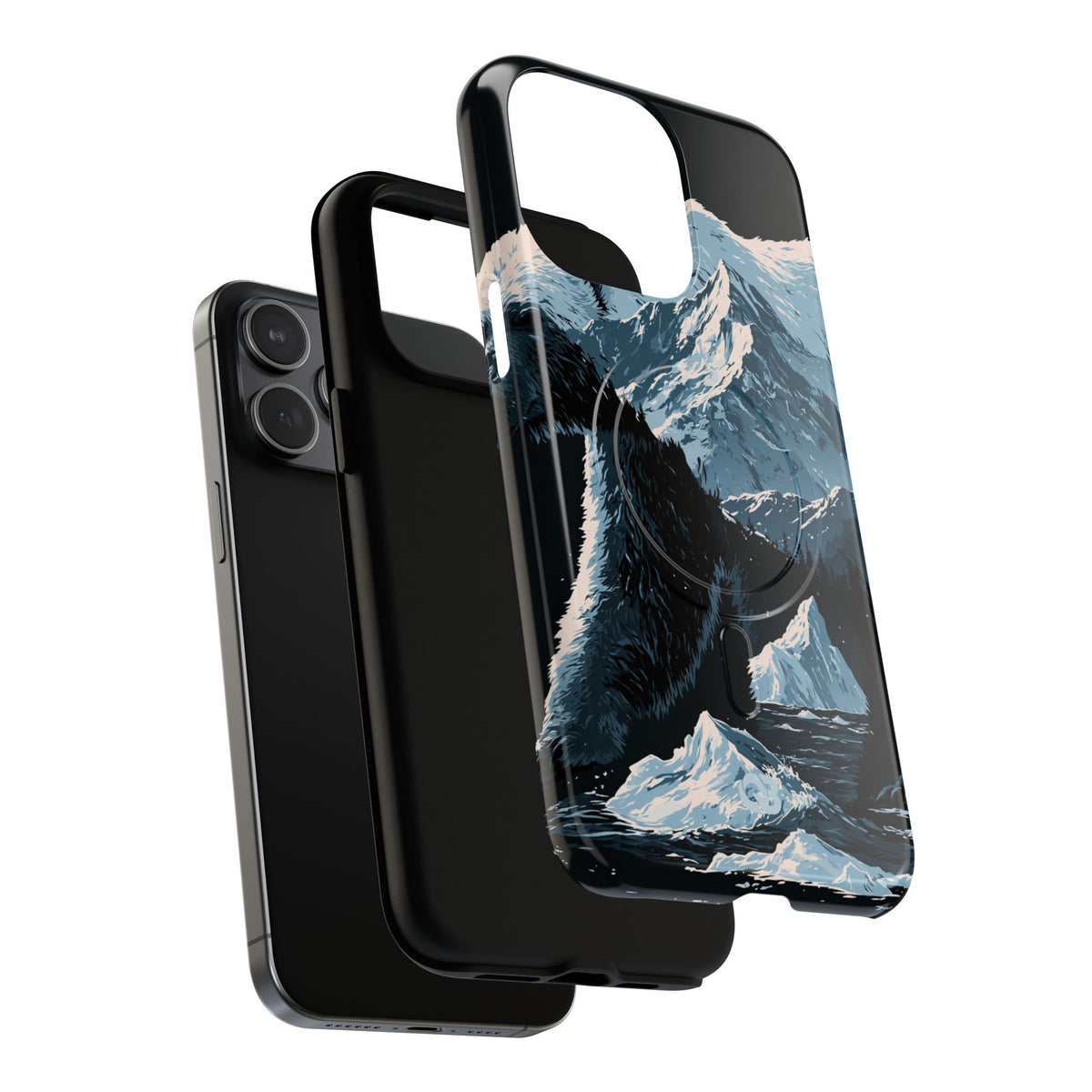 Nordic Arctic Bear · Tough 2.0 Magnetic Phone Case for iPhone · Black