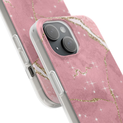 Rose Sparkle Marble · Soft Coque de téléphone pour iPhone