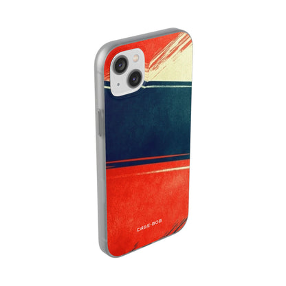 Blue Diagonal Motion iPhone 14 Plus Case - Soft