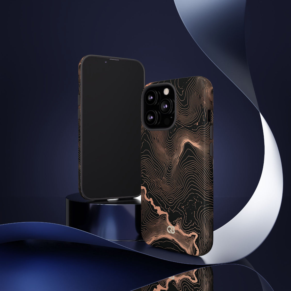 Mesa Elevation Contour · Tough Phone Case for iPhone · Black