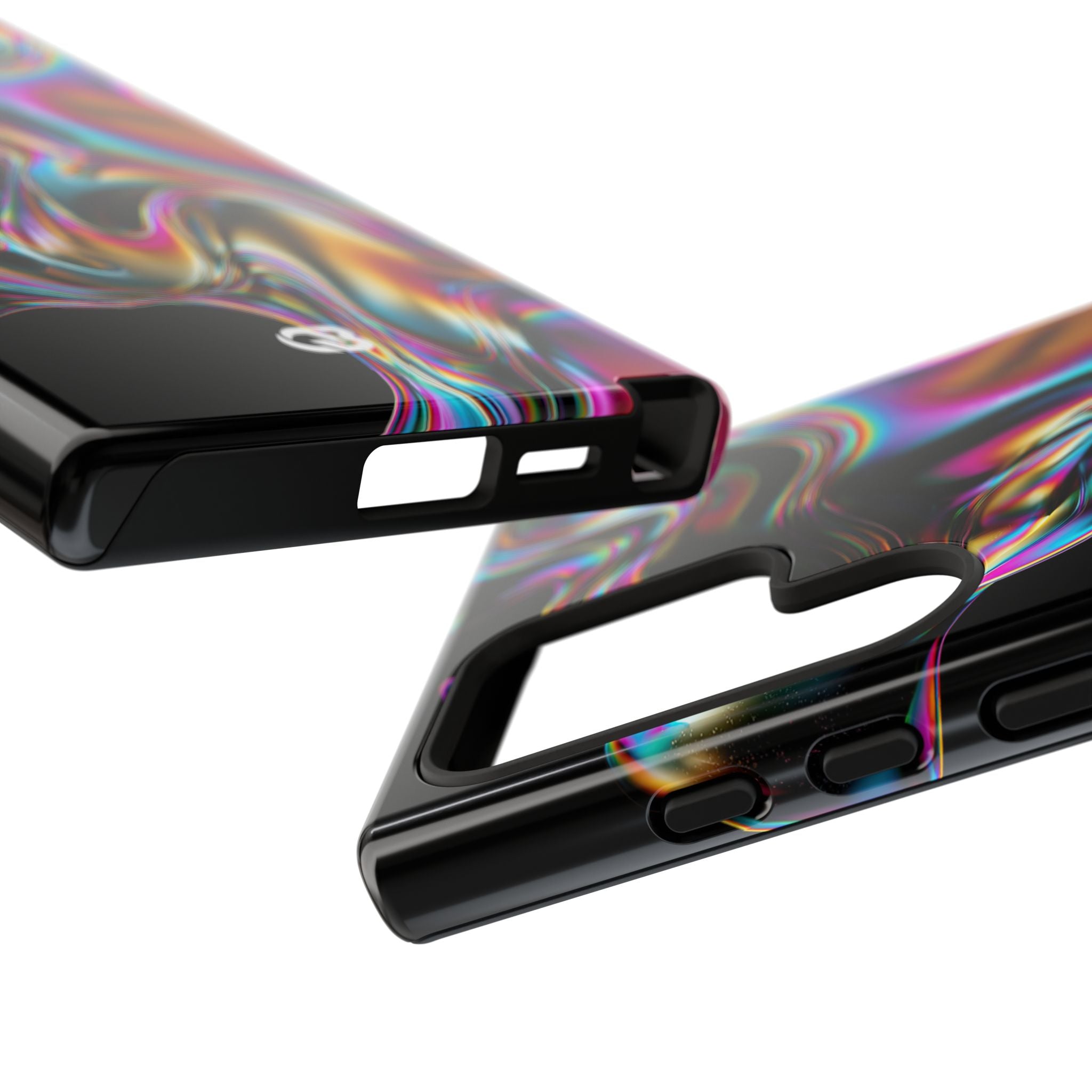 Purple Tough Phone Case for Samsung - Liquid Neon Chrome
