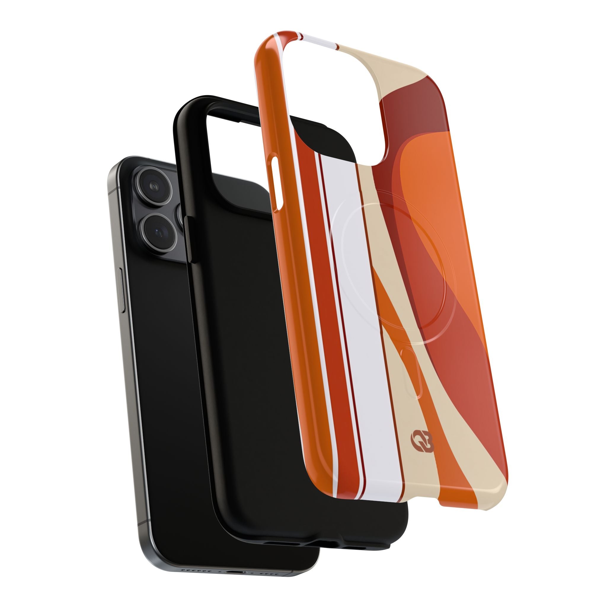 Orange Tough 2.0 Magsafe Phone Case for iPhone - Terracotta Metro Line