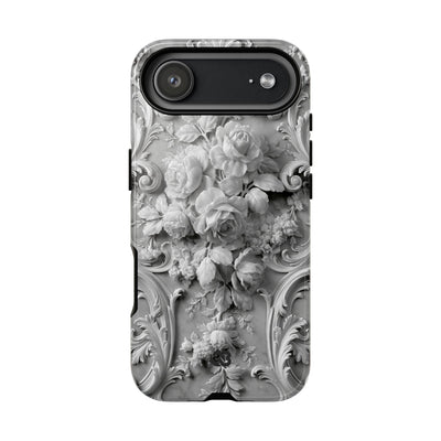 Rococo Marble Rose · Tough Phone Case for iPhone · White