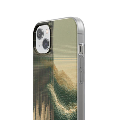 Beige Lite Phone Case for iPhone - Veridian Data Ridge