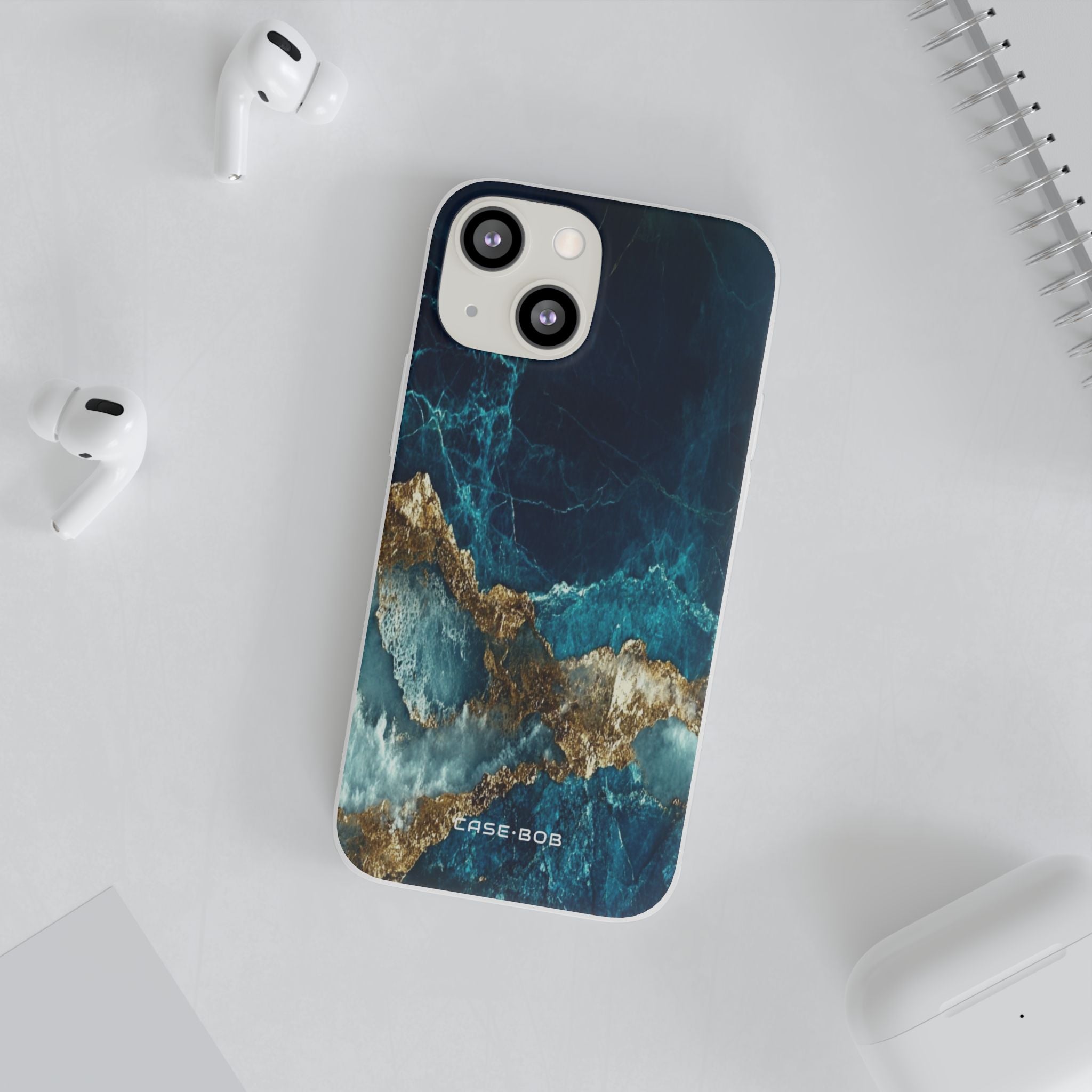 Jagged Gold Split iPhone 13 mini Case - Soft