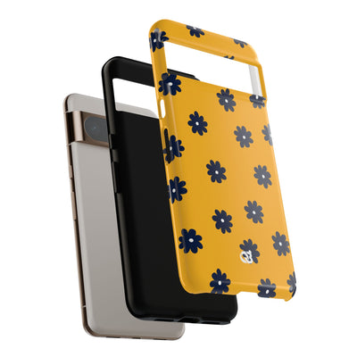Navy Daisy Mustard · Tough Phone Case for Google Pixel