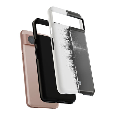 Black Tough Phone Case for Google Pixel - Static Signal Split