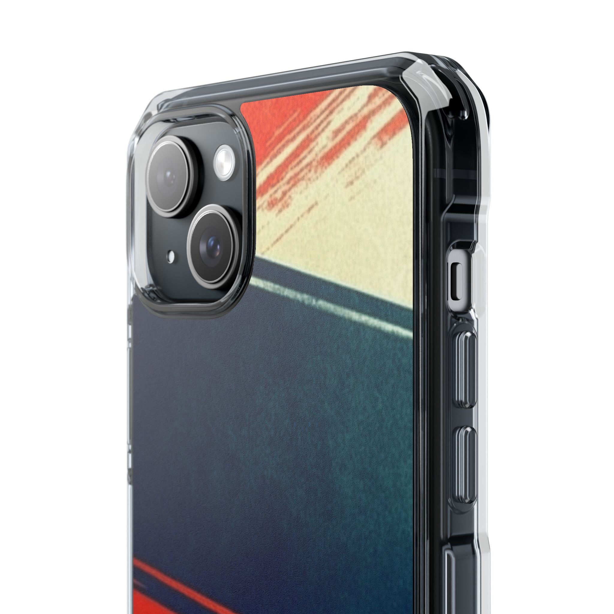 Blaues diagonales Bewegungsmuster iPhone 15 Plus Case - Impact