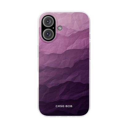 Purple Wave Layers iPhone 16 Case - Soft