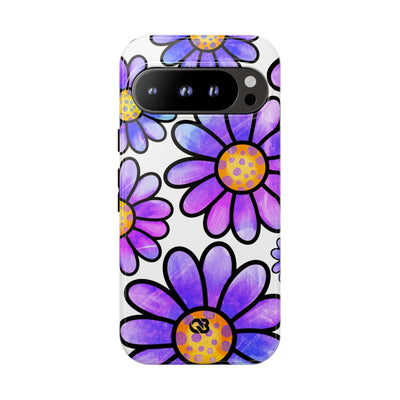 Violet Grunge Bloom · Tough Mobilskal för Google Pixel