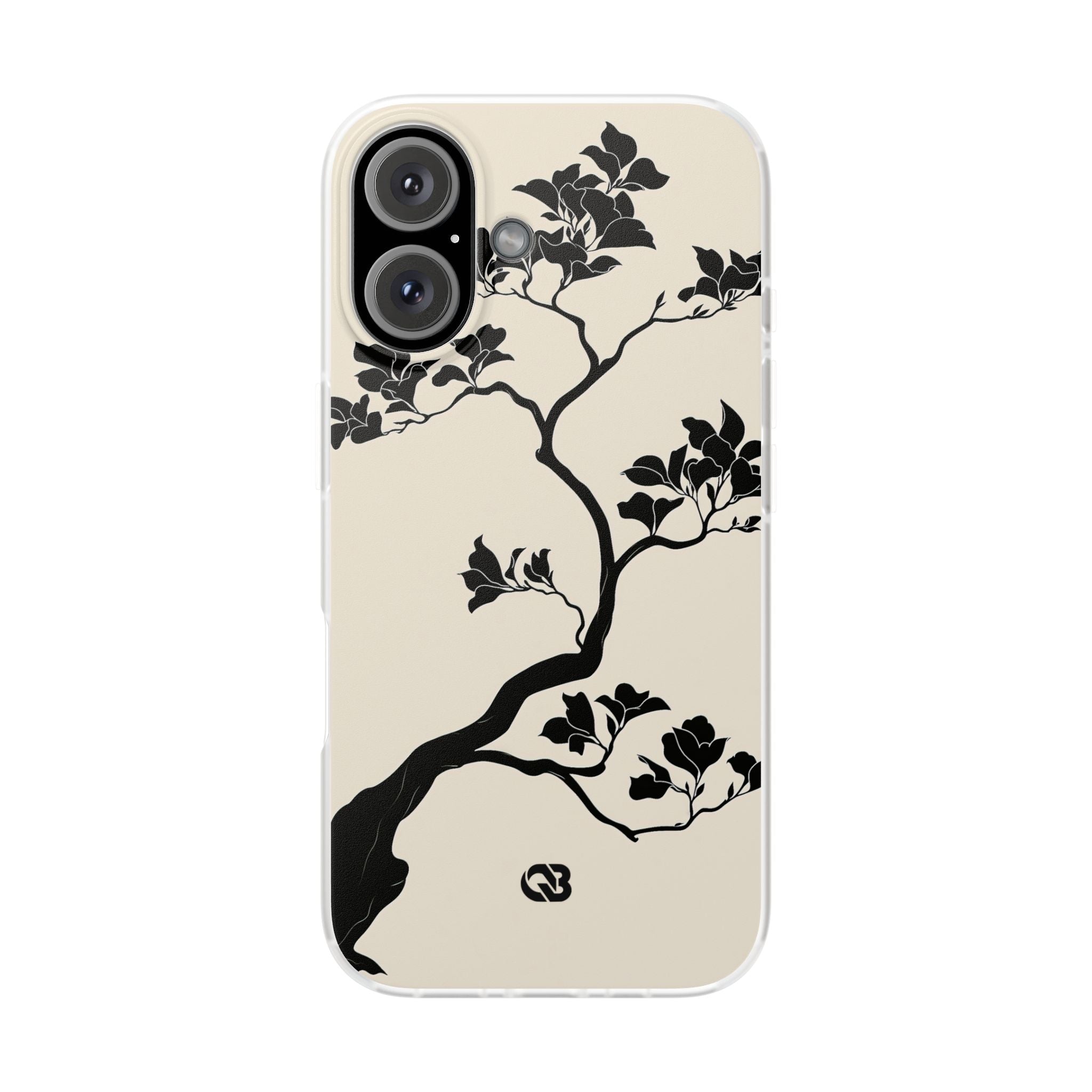 Beige Lite Phone Case for iPhone - Obsidian Bonsai Silhouette