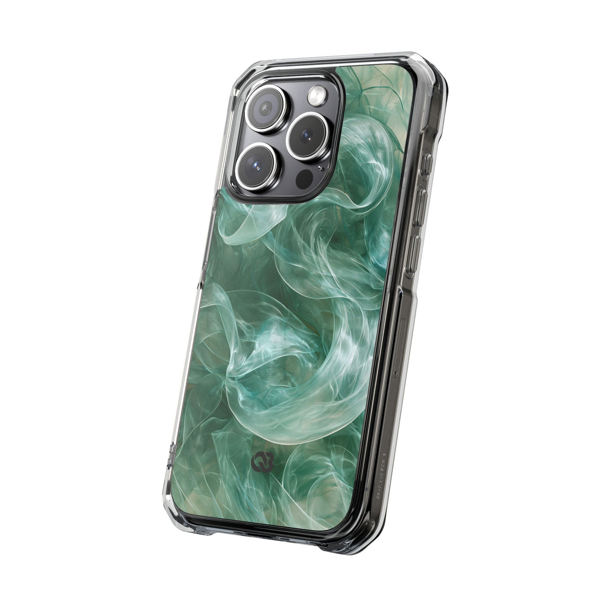 Translucent Aqua Flow · Clear Impact Magnetic Phone Case for iPhone · Teal