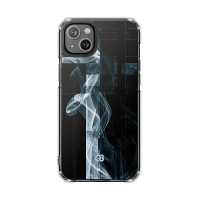 Black Impact MagSafe Phone Case for iPhone - Arctic Vapor Grid