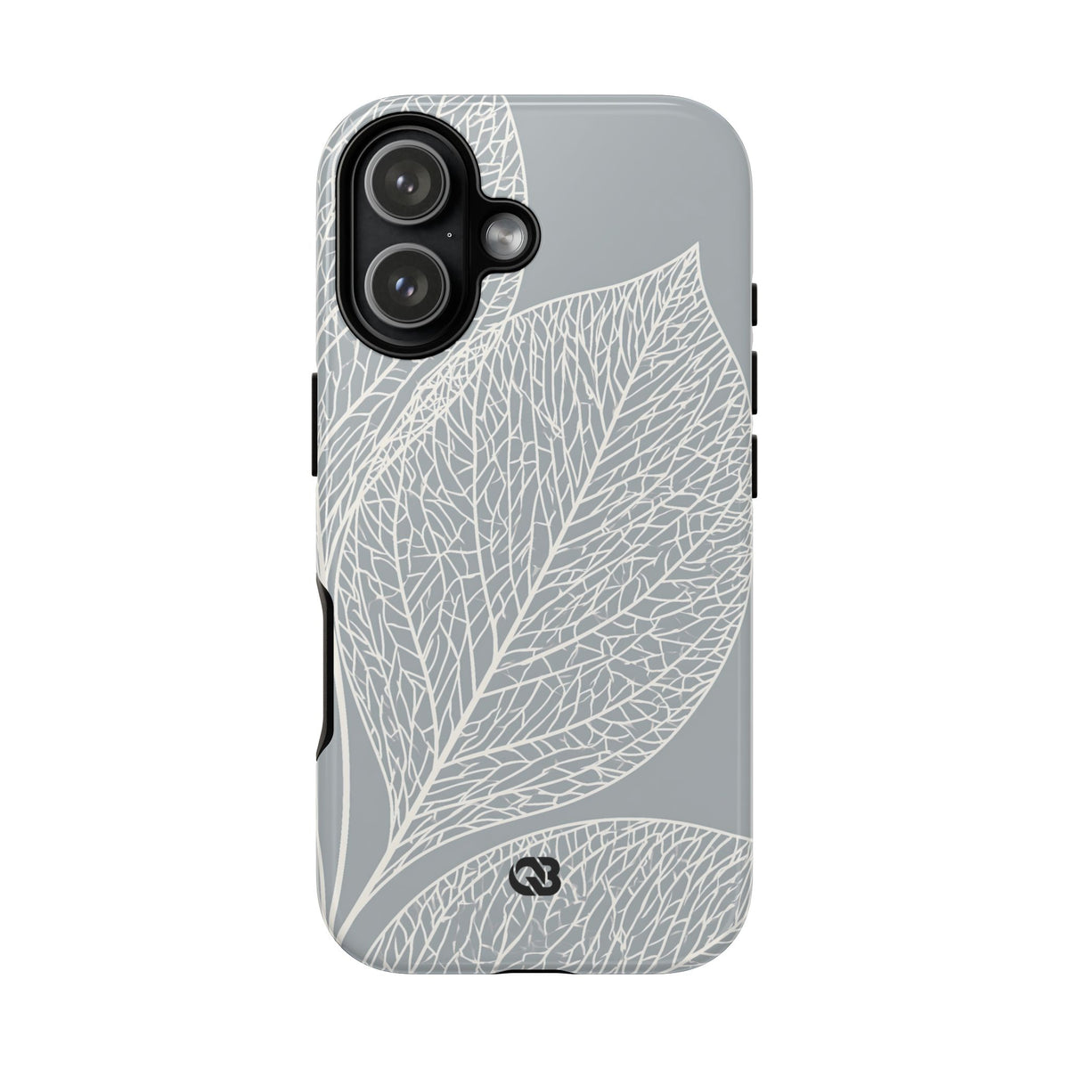 Minimal Leaf Skeleton · Tough Phone Case for iPhone · Grey