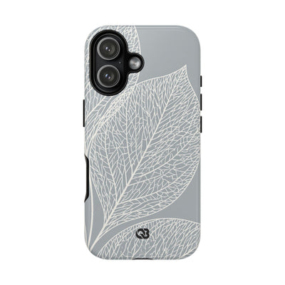 Minimal Leaf Skeleton · Tough Phone Case for iPhone · Grey