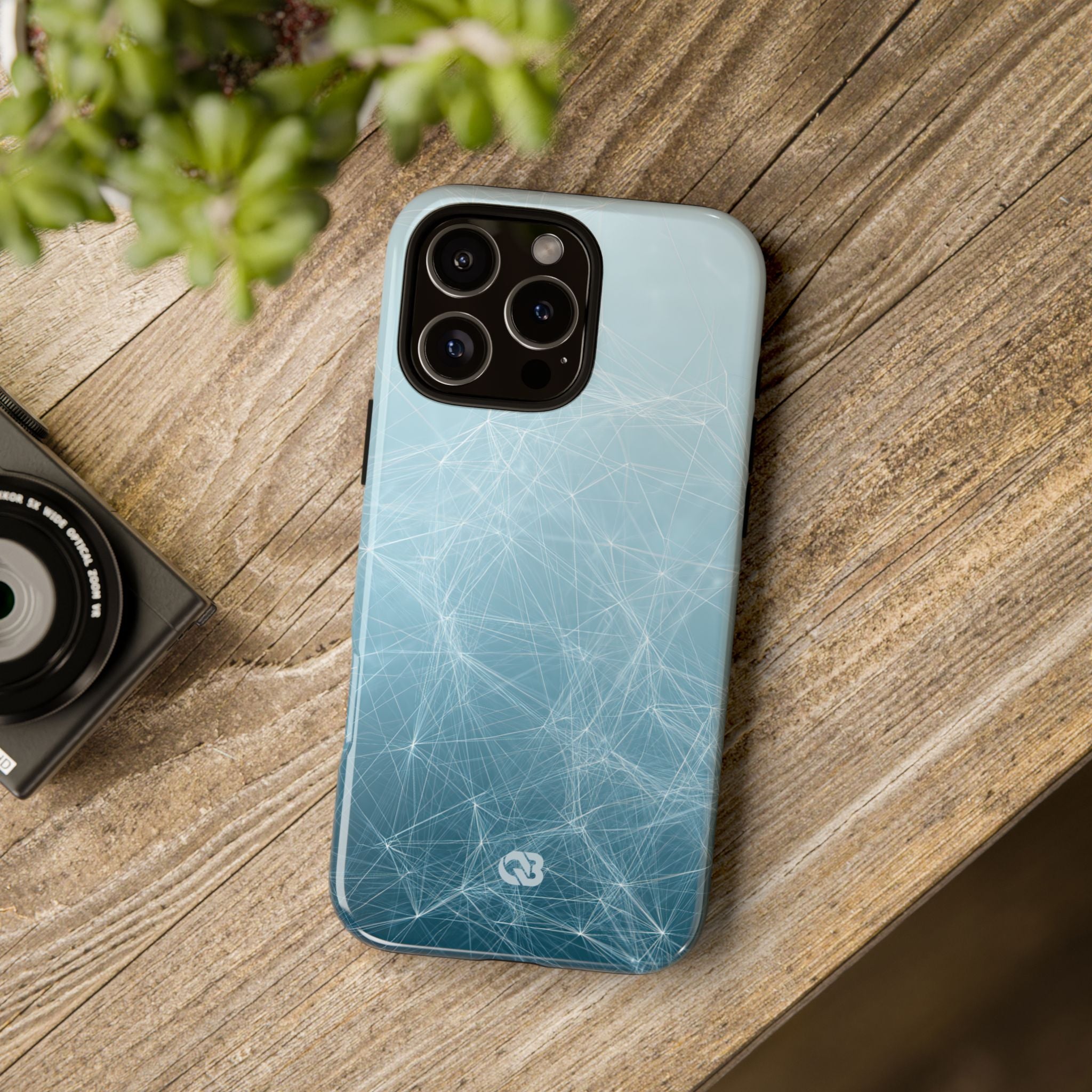 Teal Tough Phone Case for iPhone - Arctic Digital Nexus