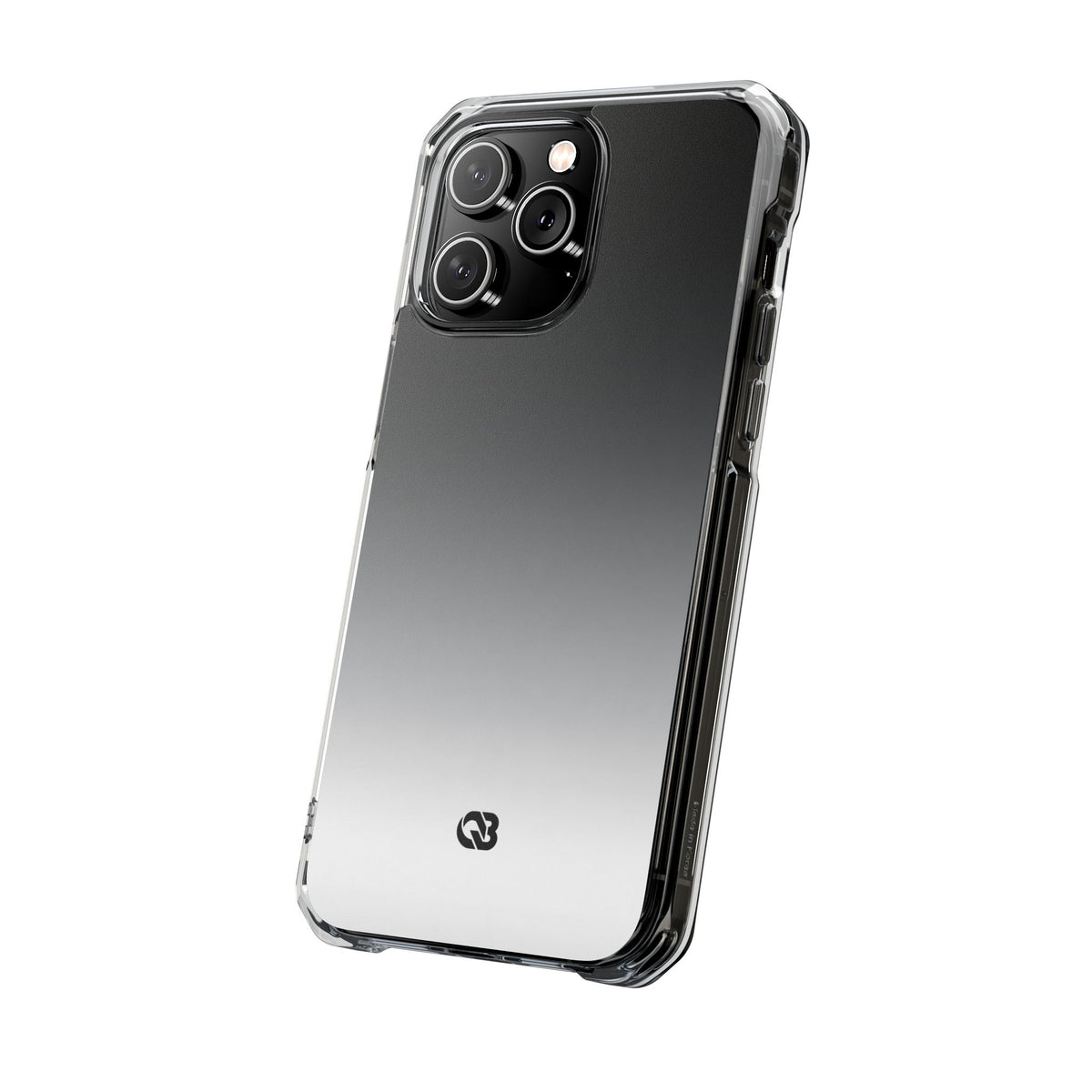 Noir Ombre Fade · Clear Impact Magnetic Phone Case for iPhone ·  Black