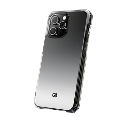 Noir Ombre Fade · Clear Impact Magnetic Phone Case for iPhone ·  Black