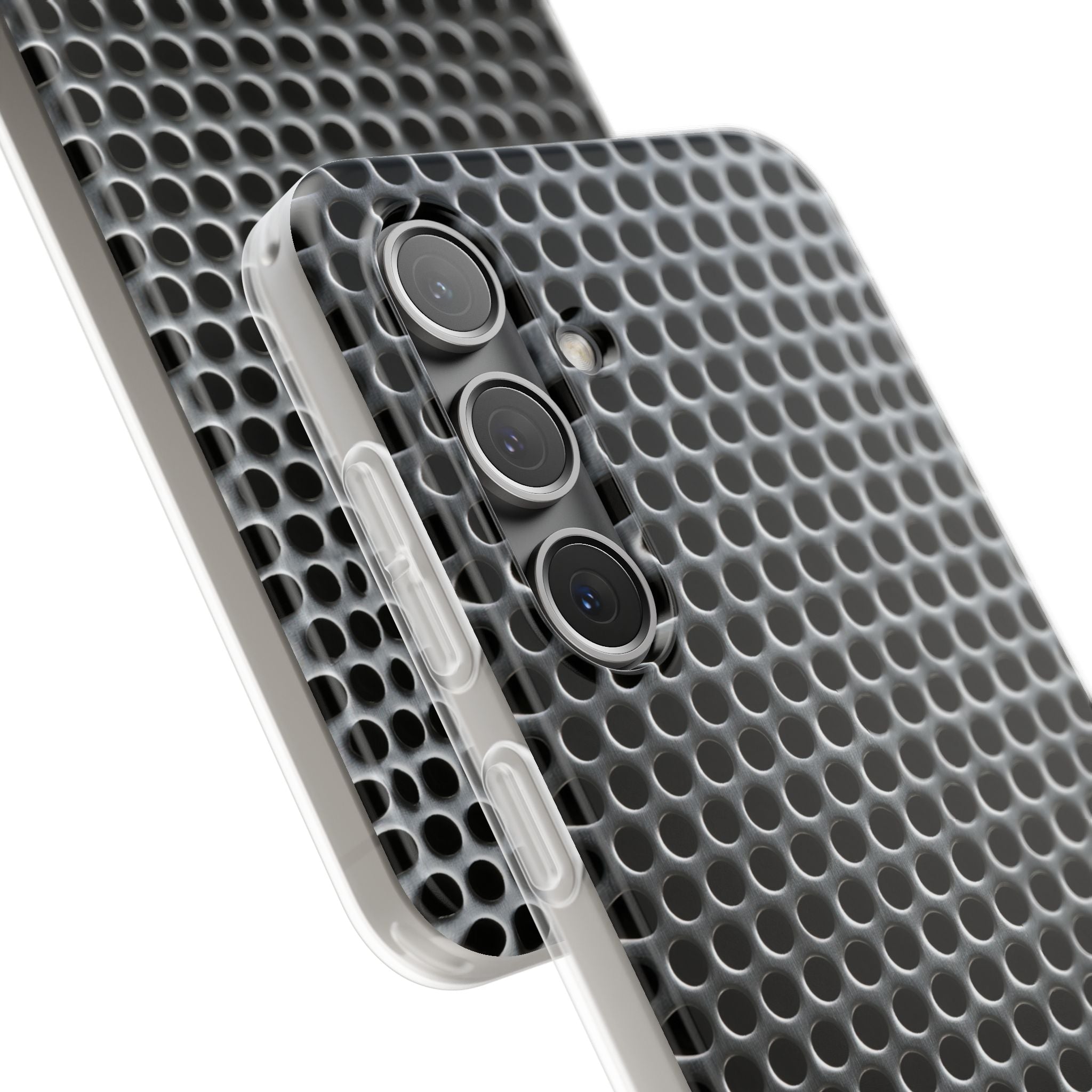 Silver Lite Phone Case for Samsung - Brutalist Steel Mesh
