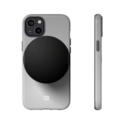 Grey Tough Phone Case for iPhone - Matte Onyx Sphere
